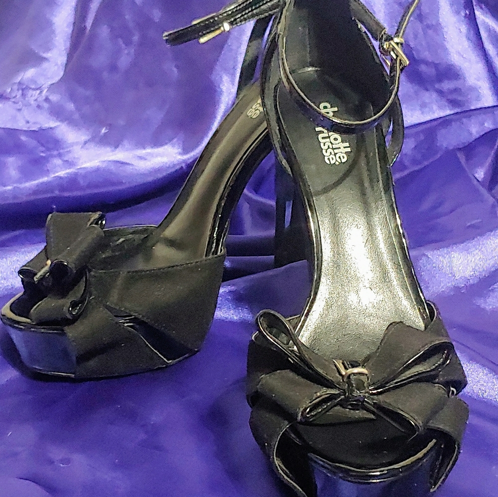 Charlotte Russe black strappy heels